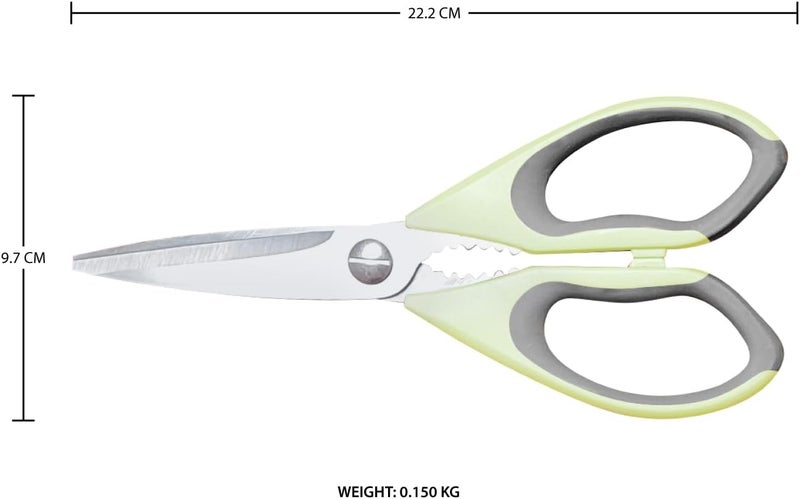 Kitchen Master All-Purpose Kitchen Shears (Green) | Heavy-Duty Utility Scissors - Image 2